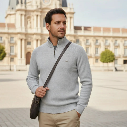 Men’s Half-Zip Knit Sweater