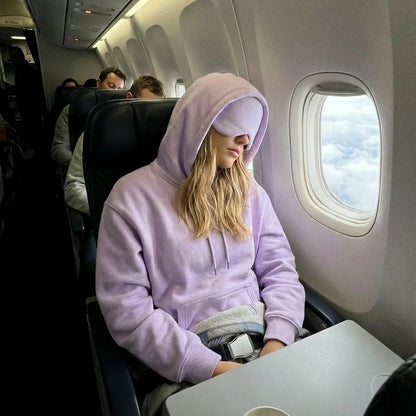 Airplane Mode Hoodie with Built-In Eye Mask