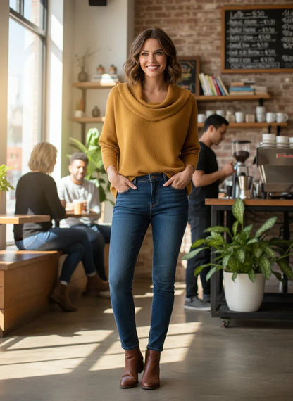 Women’s Cowl Neck Knit Sweater