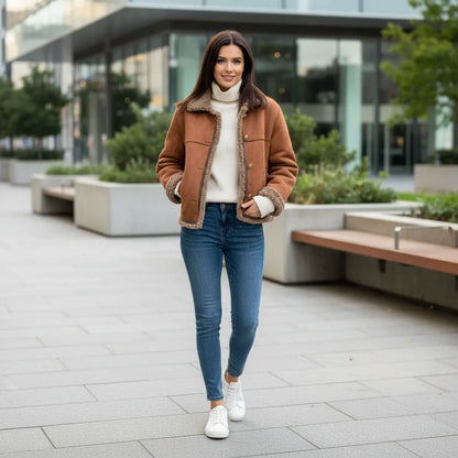 Women’s Classic Shearling Trim Jacket