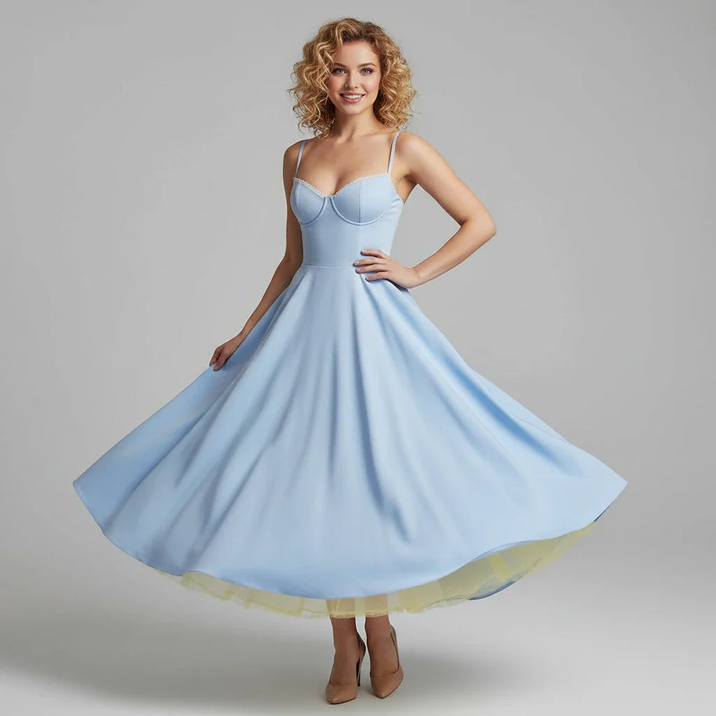 Amaristelle | Elegant Bustier Women’s Midi Dress