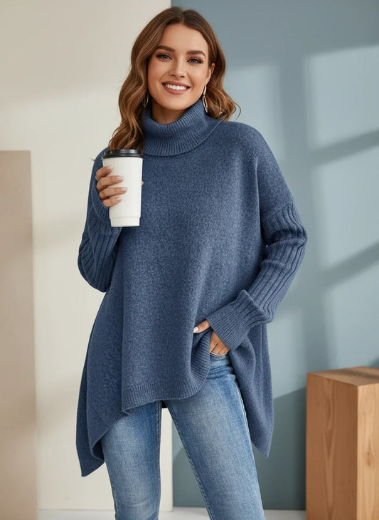 Isolde | Oversized Turtleneck Knit Sweater