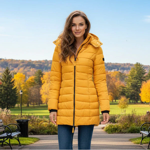 Long Quilted Winter Puffer Coat for Women