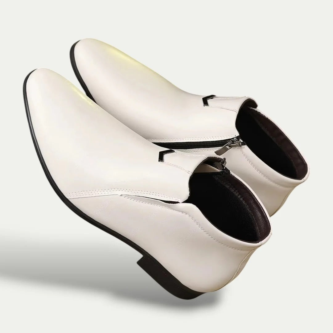 Men's Leather Ankle Boots Vintage Business Dress Shoes