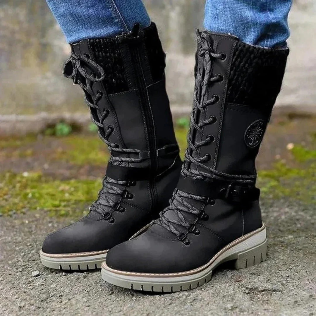 Women's Knee-High Lace-Up Boots