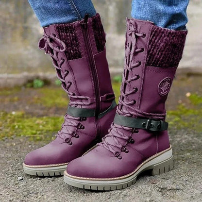 Women's Knee-High Lace-Up Boots