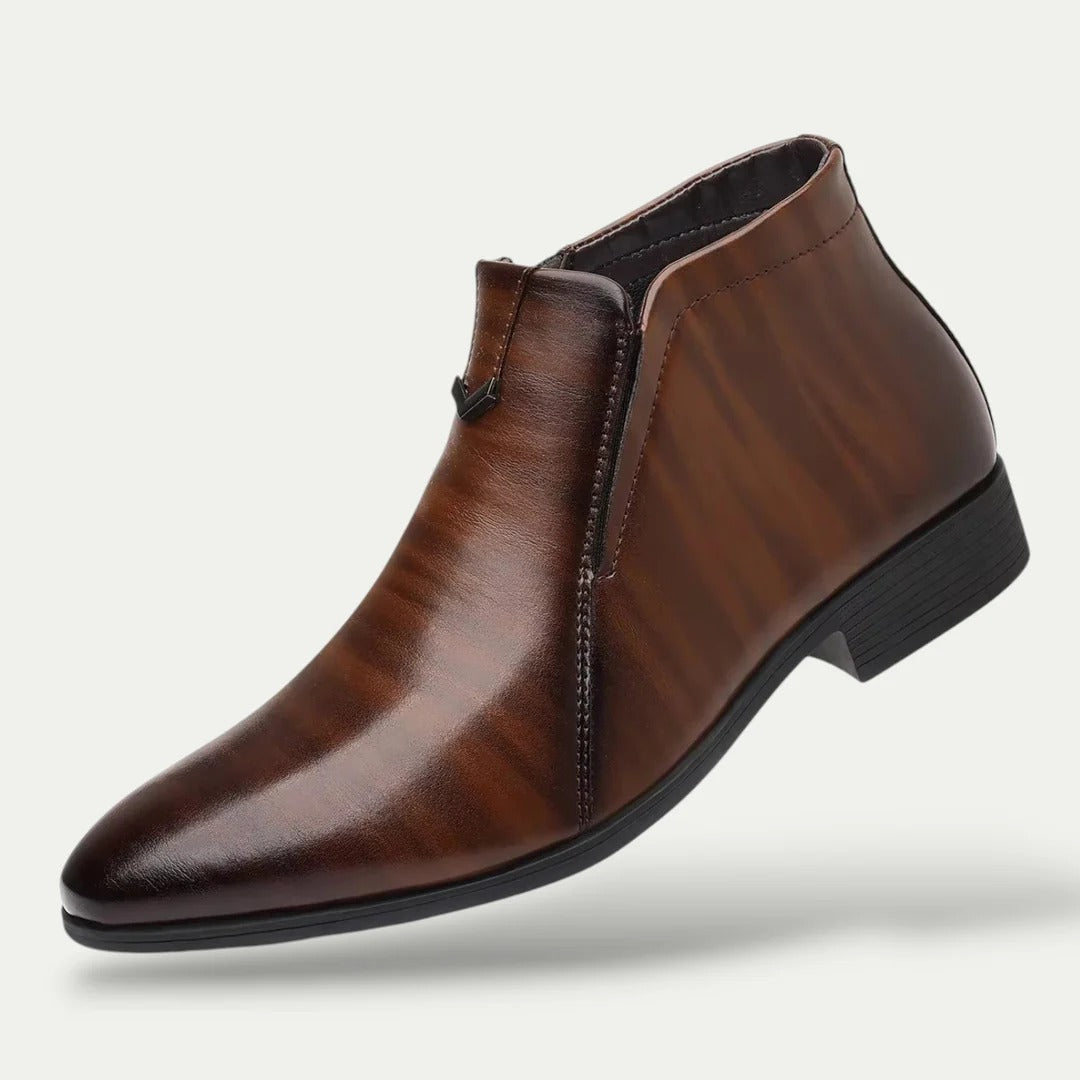 Men's Leather Ankle Boots Vintage Business Dress Shoes