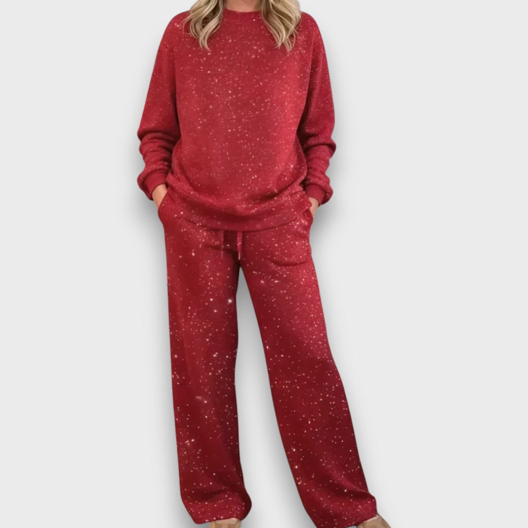 Women's Long Sleeve And Wide Leg Pants