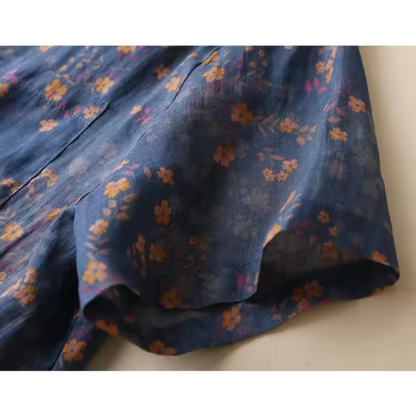 Women's Floral Half Placket Shirt
