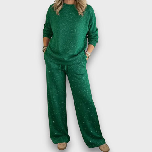 Women's Long Sleeve And Wide Leg Pants - Fashinoza