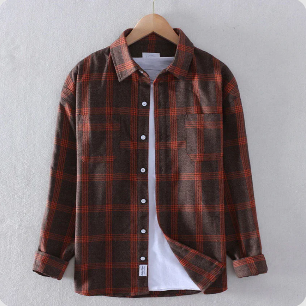 Men's Plaid Flannel Shirt - Fashinoza