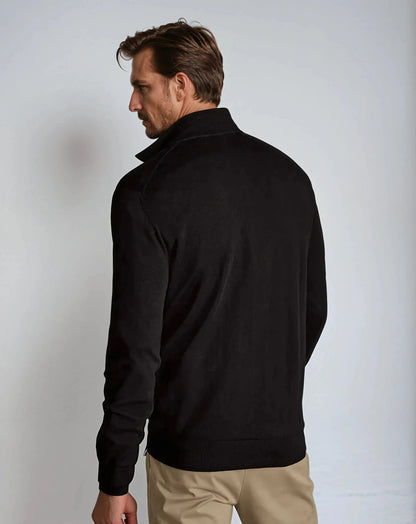 Men's Quarter Zip Sweater Wool Old Money Style