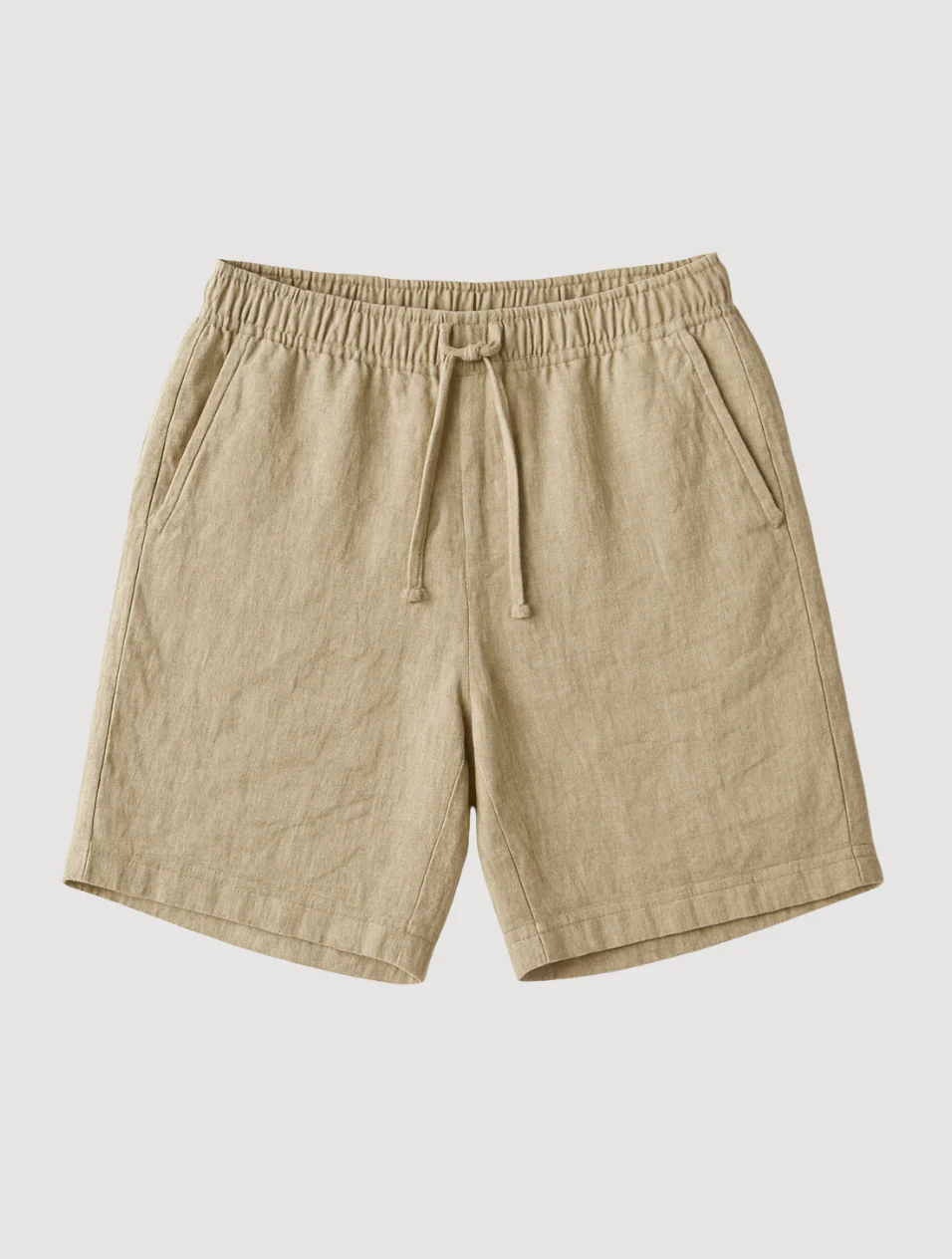 Men's Linen Beige Shorts