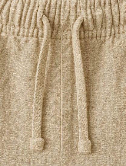 Men's Linen Beige Shorts