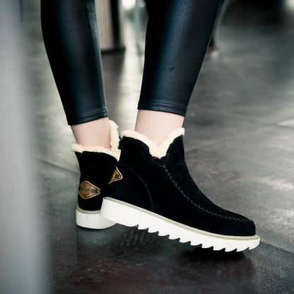 Women's Slip On Ankle Boots Lug Sole Low Style