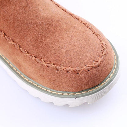 Women's Slip On Ankle Boots Lug Sole Low Style