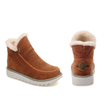Women's Slip On Ankle Boots Lug Sole Low Style