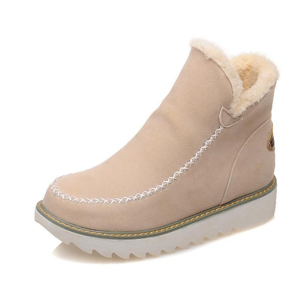 Women's Slip On Ankle Boots Lug Sole Low Style