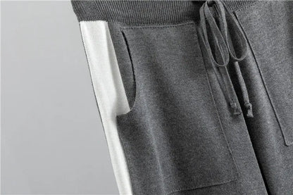 Women's Knit Tracksuit Long Sleeve Jogger Pants