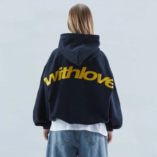 Women's Oversized Graphic Hoodie - Fashinoza