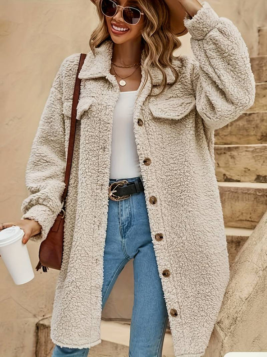 Ivy Women's Oversized Long Coat - Fashinoza