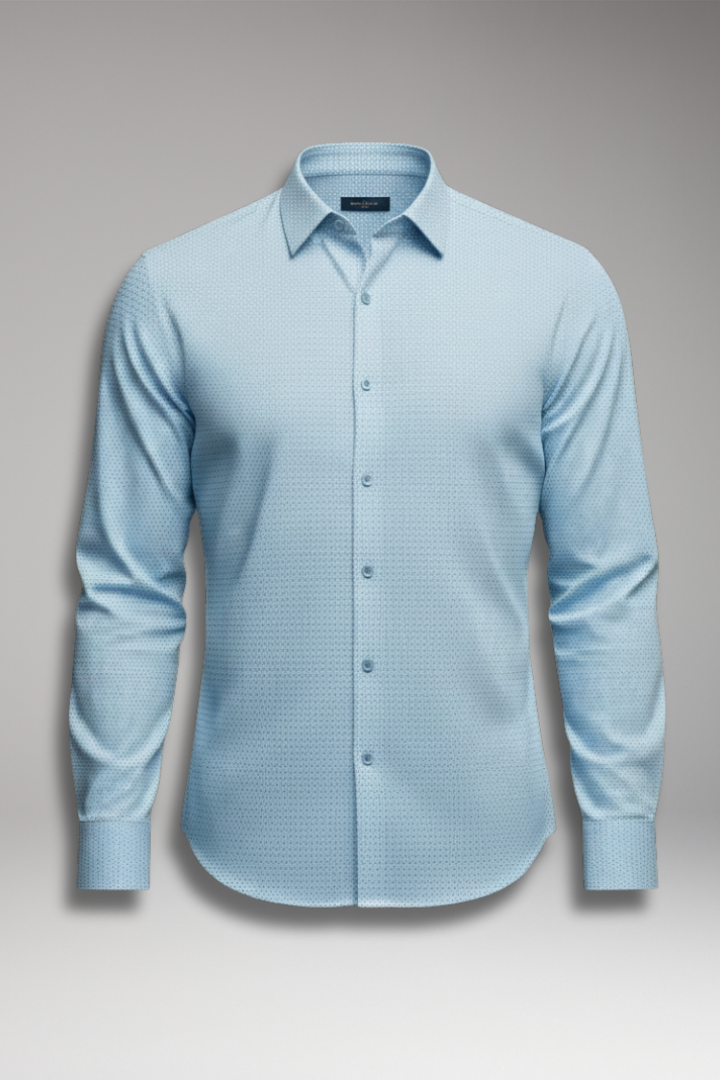 Men's Long Sleeve Dress Shirt Button Front - 
Fashinoza
