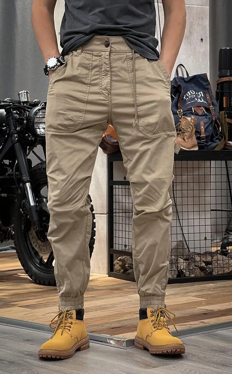 Men's Cargo Jogger Pants Drawstring Waist - Fashinoza