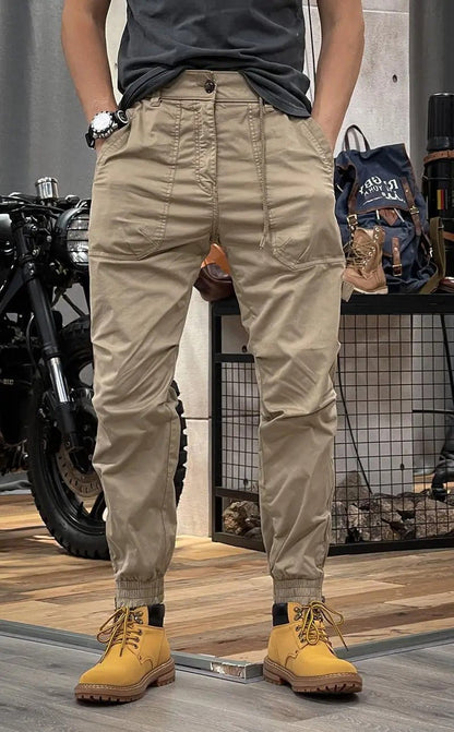 Men's Cargo Jogger Pants Drawstring Waist - Fashinoza