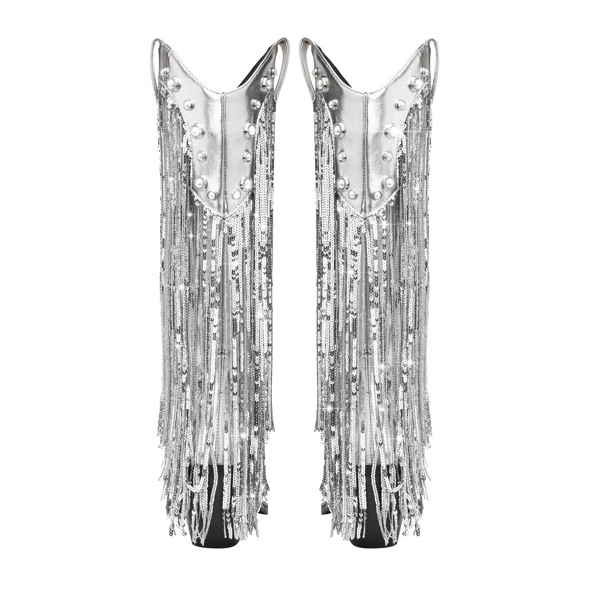 Image of Jade | Women's Knee High Fringe Cowboy Boots