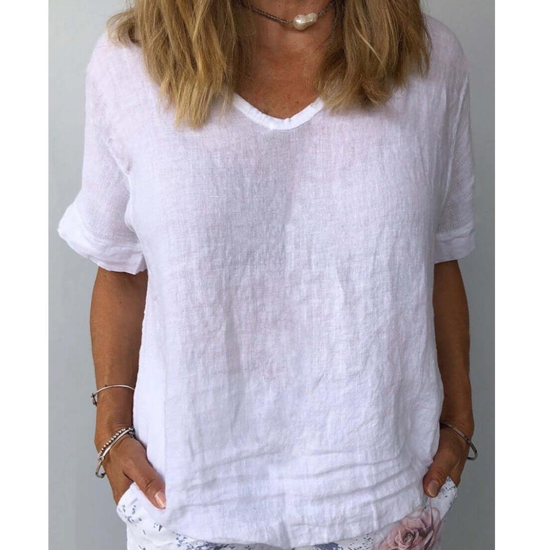 Women's Short Sleeve Blouse Relaxed Fit - Fashinoza