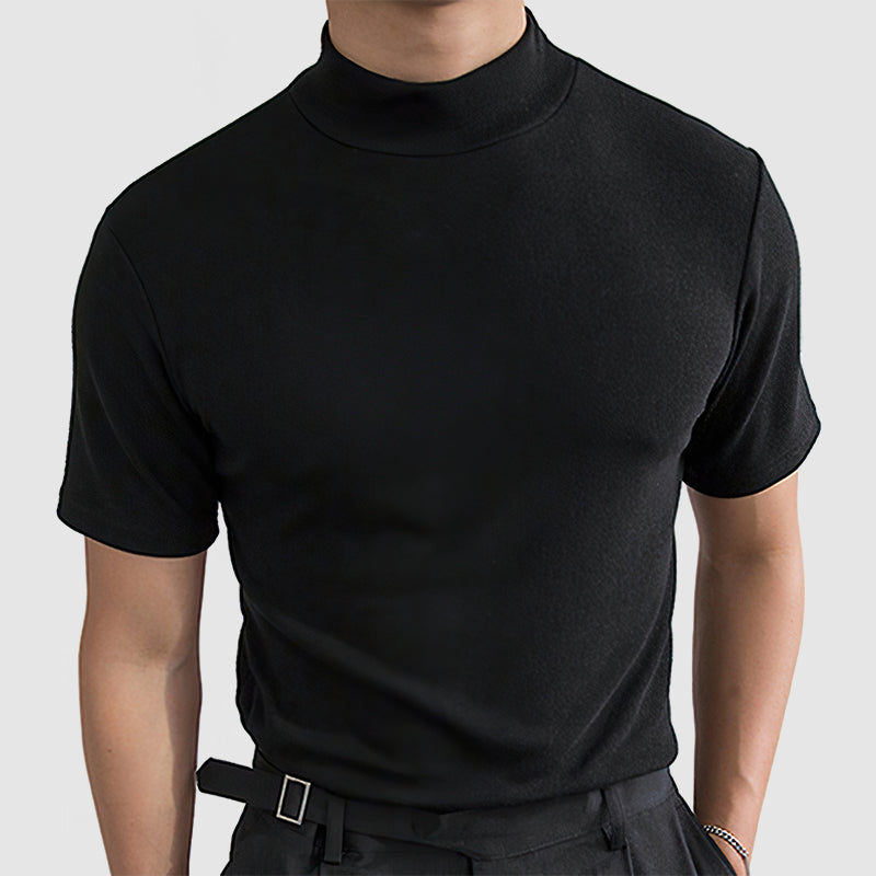 Jamison Men's Mock Neck Fitted T-Shirt - Fashinoza