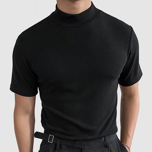 Jamison Men's Mock Neck Fitted T-Shirt - Fashinoza