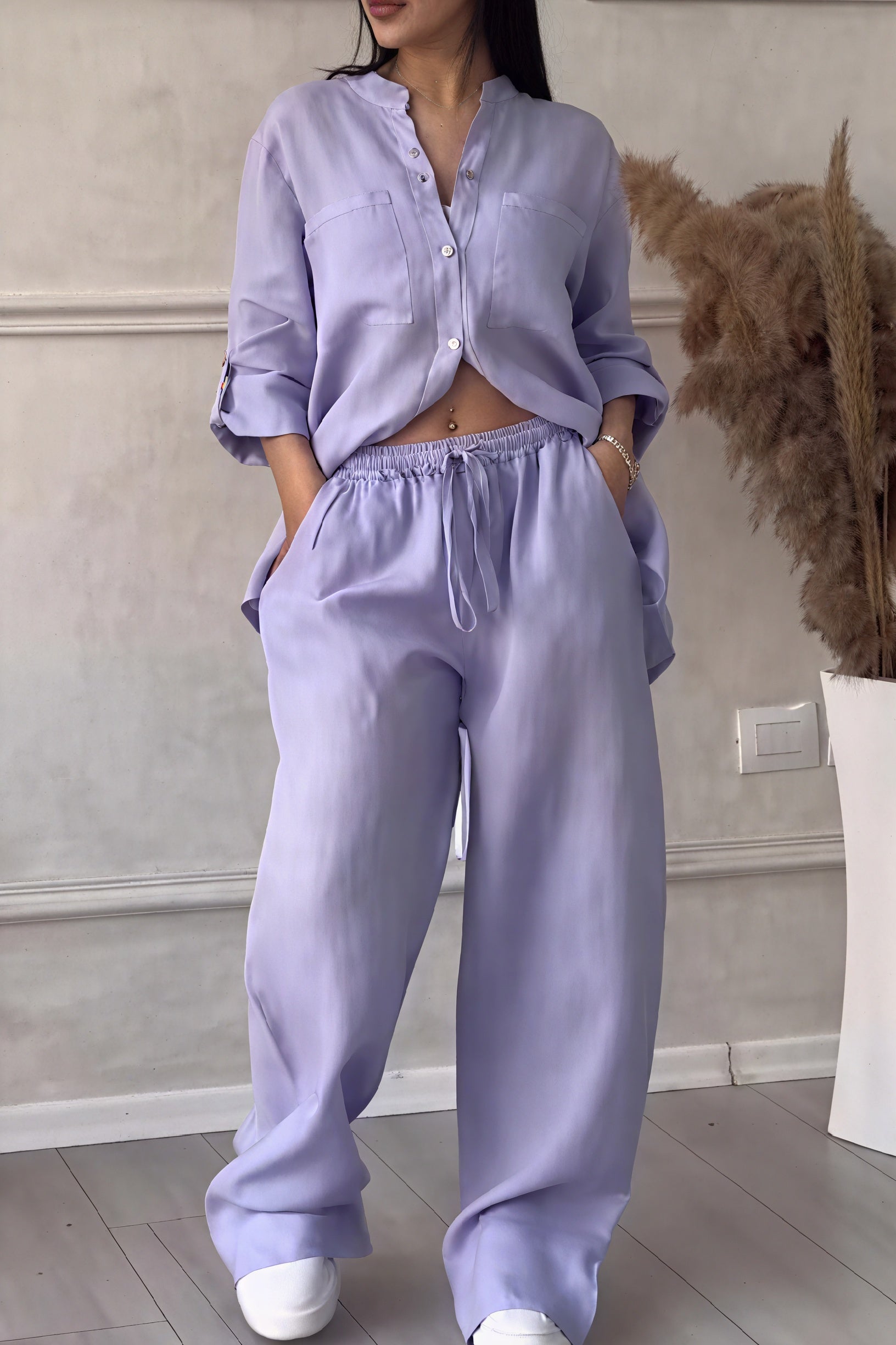 Image of Janet | Women's Button-Up Two-Piece Set