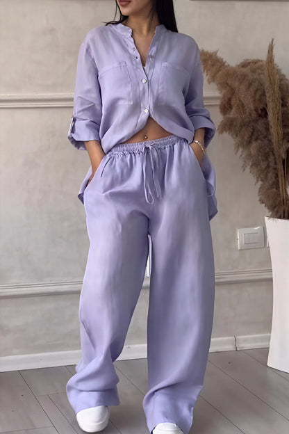 Image of Janet | Women's Button-Up Two-Piece Set