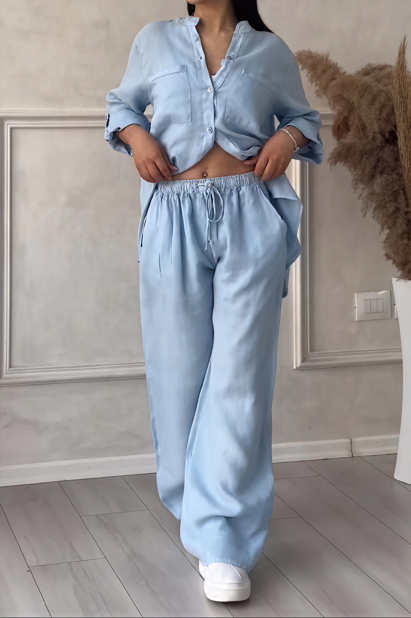 Image of Janet | Women's Button-Up Two-Piece Set