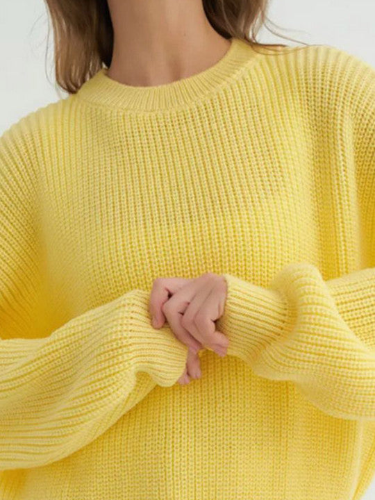 Image of Janine | Women's Textured Knit Long Sleeve Sweater