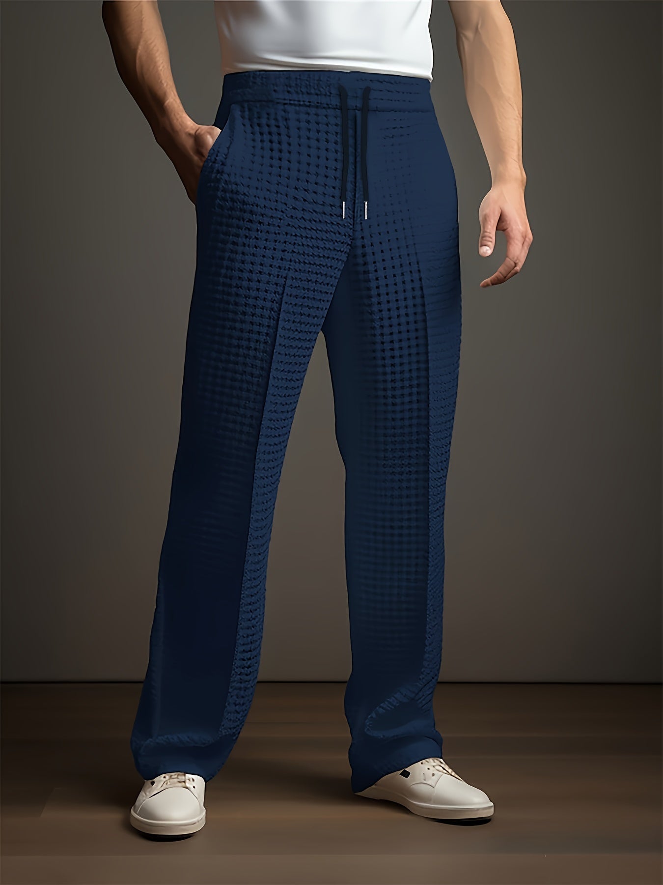 Image of Jason | Men's Wide Leg Drawstring Dress Pants