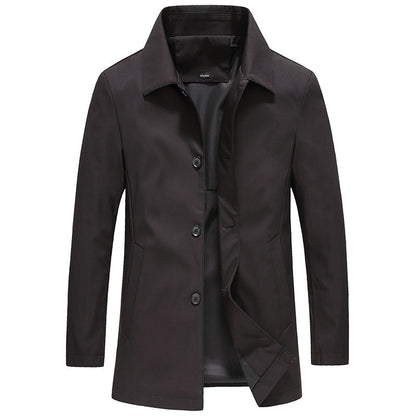 Men's Button Front Car Coat - Fashinoza