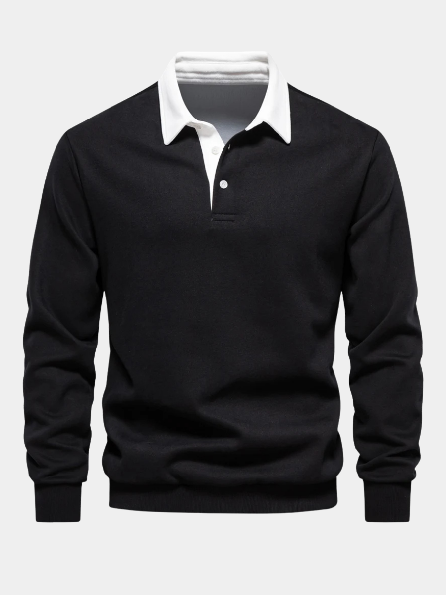 Men's Long Sleeve Rugby Shirt - Fashinoza