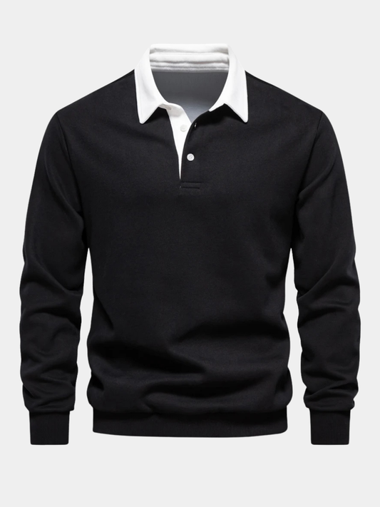 Men's Long Sleeve Rugby Shirt - Fashinoza