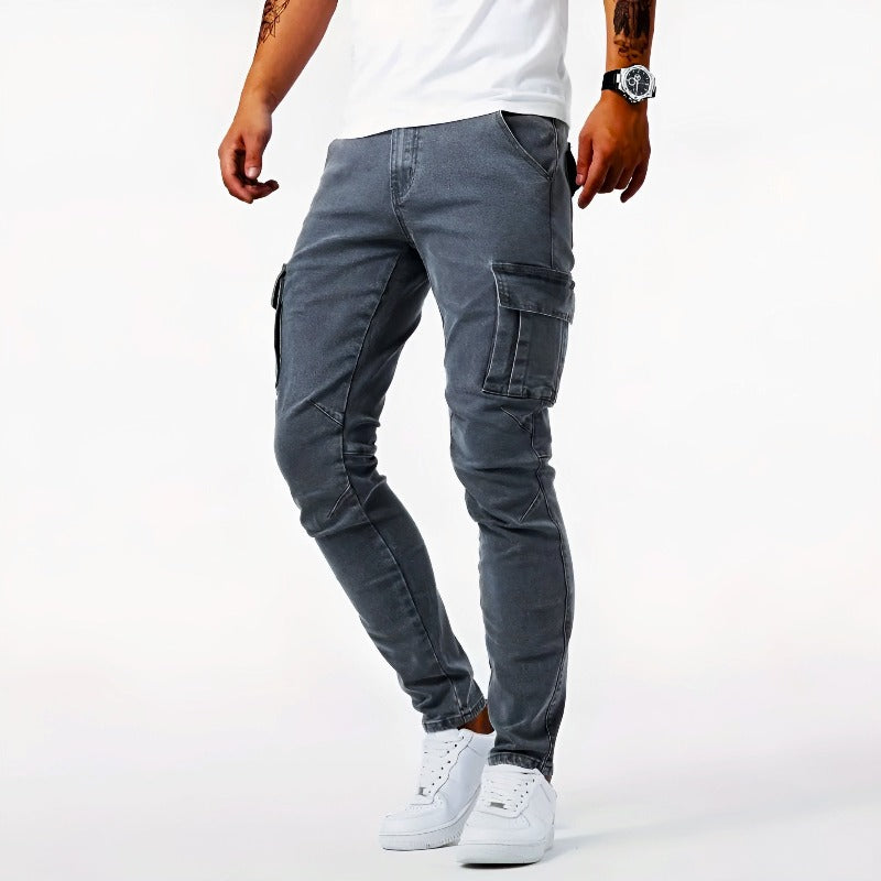 Men's Skinny Fit Cargo Pants - Fashinoza