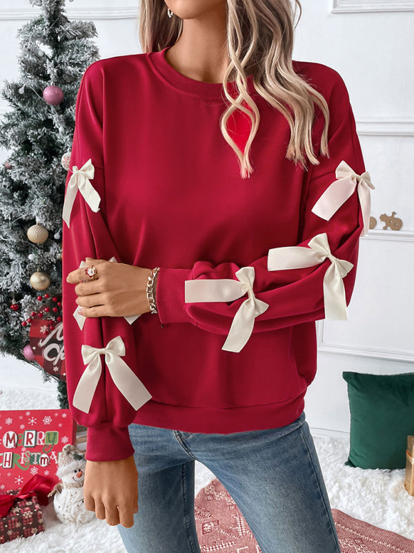 Women's Long Sleeve Crew Neck Sweater - Fashinoza