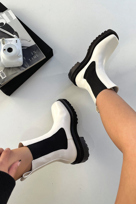 Women's Ankle Boots Platform Pull On - Fashinoza