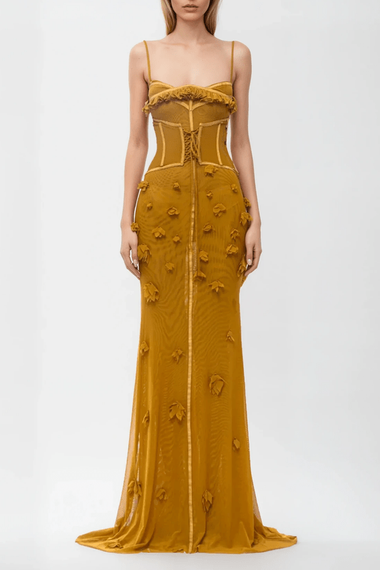 Women's Sleeveless Maxi Dress Corset Style - Fashinoza