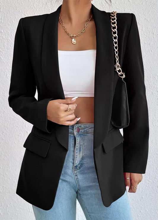 Women's Long Sleeve Open Front Blazer - Fashinoza