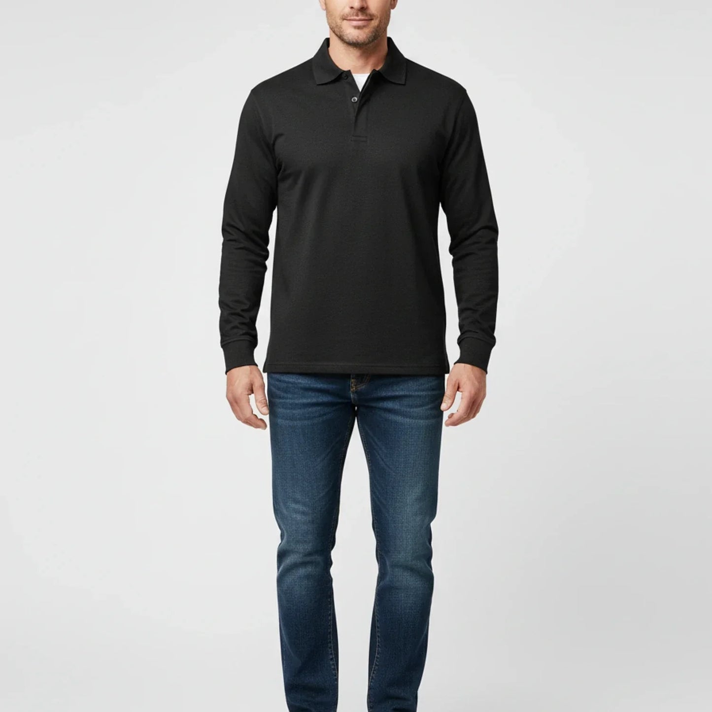 Liam | Men's Spring Long-Sleeve Polo Shirt