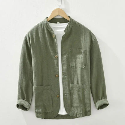 Men's Long Sleeve Casual Shirt Jacket - Fashinoza