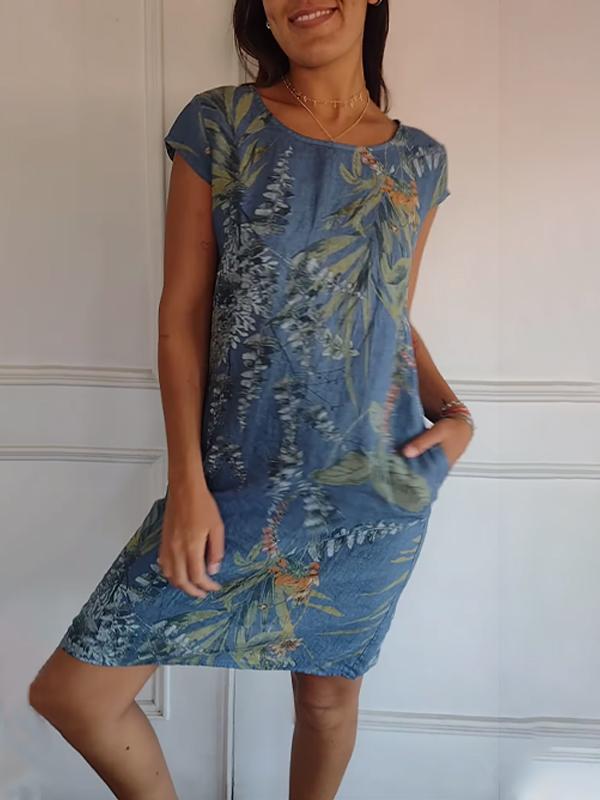 Women's Botanical Print Dress