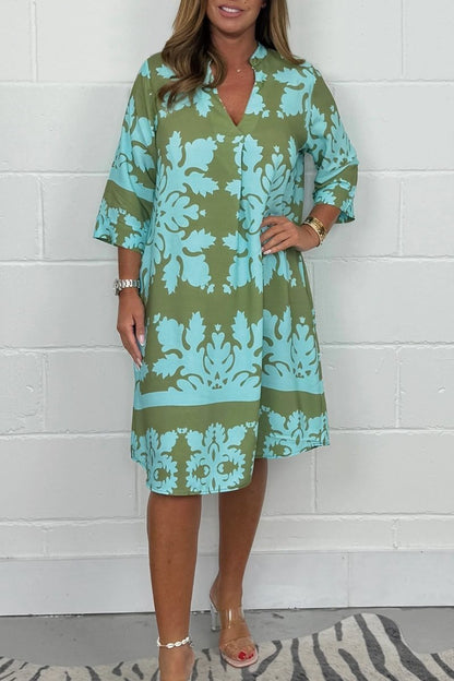 Women's Summer Dress Decorative Border Hem - Fashinoza