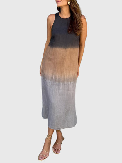 Women's Sleeveless Midi Dress Ombre